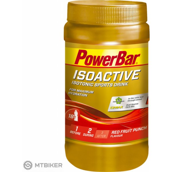 Energetický nápoj PowerBar IsoActive - izotonický športový nápoj červené ovocie 600 g
