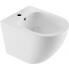 kielle Oudee - Závesný bidet, s prepadom, s otvorom na batériu, biela 30302010