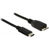 Delock Čierny SuperSpeed kábel USB 10 Gbps (USB 3.1, Gen 2) USB Type-C™ samec > USB type Micro-B samec 1 m