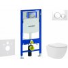 Geberit Duofix Set predstenovej inštalácie, kompaktného klozetu Oudee Vortex a dosky softclose, tlačidlo Sigma20, biela/chróm SANI11CA3163