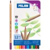Pastelky MILAN šesťhranné 3,3 mm / 12 ks metal box