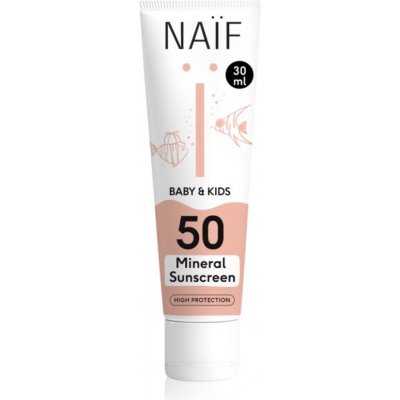 Naif Baby & Kids Mineral Sunscreen SPF 50 ochranný krém na opaľovanie pre bábätká a deti SPF 50 30 ml