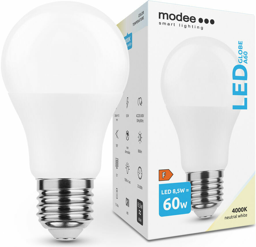 Modee Smart Lighting LED Globe žiarovka E27 8,5W neutrálna biela ML-G4000K8,5WE27