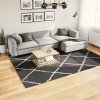 vidaXL Chlpatý koberec vysoký vlas moderný čierno-krémový 200x280 cm 375415