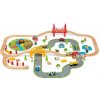 Vláčkodráha Bigjigs Rail dřevěná s venkovskou cestou 80 dílů