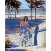 Maľovanie podľa čísel - Žena idúca z pláže, 40 x 50 cm, napnuté plátno na ráme 8596530019411