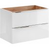 Comad Capri White skrinka 80x46x57 cm závesná kúpeľňová skrinka pod umývadlo biela-dub CAPRI WHITE 821B FSC