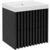 Kúpeľňová skrinka s umývadlom SAT Delano 60x46 cm čierna mat DELANO60ZCUM