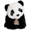 Plyšová panda Les Authentiques Histoire d’ Ours v darčekovom balení čierno-biela 20 cm od 0 mes