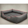 Postel HOBBYDOG Comfort - šedá s červeným lemem L