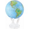 MOVA Modrý lesklý povrch samostatne rotujúci glóbus 4.5in / 11,4cm