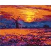 Zuty – Maľovanie Podľa Čísel – Farebný Západ Slnka A Veterný Mlyn, 40 × 50 cm, Plátno + Rám 8596530079132