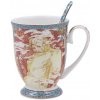 HOME ELEMENTS Porcelánový hrnček 280 ml s lyžičkou, Mucha Zima