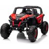 JOKO Elektrické autíčko Buggy UTV-MX 2000N 4x75W s LED Svetlom nad Sedadlom, Dvojmiestne kožené sedadlo, penové kolesá, nosnosť 50 kg, červené