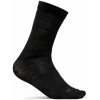 Craft Wool Line 2-pack, Black Veľkosť: 40 - 42 Cyklistické ponožky s Merino vlnou do prechodného obdobia