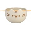 Set miska a paličky na ramen Set miska a paličky na ramen Pusheen, 0,9 l