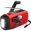 Verk 27285 Solárne rádio s dynamom, LED svetlom a power bankou, červené