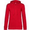 B&C Mikina Inspire Zipped Hood s kapucí, dámská COT01W36B00403-red L Červená