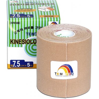 Temtex kinesio tape Classic, béžová tejpovacia páska 7,5cm x 5m
