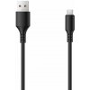 Setty USB – microUSB kábel 1 m 1 A čierny