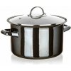 BANQUET METALLIC Black Hrniec smaltovaný 24 cm 3,7 l s pokrievkou