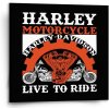 Sablio Obraz Harley-Davidson Live to ride - 50x50 cm