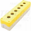 Tracon electric Krabicová zostava k tlačidlám žltá 6x otvor 70x287x65mm
