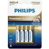 PHILIPS Premium Alkaline AAA 4ks LR03M4B/10
