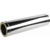 PRODMAX Trojplášťová (trojvrstvová) nerezová izolovaná komínová rúra - priemer 120/180 mm, dĺžka 1000 mm (100 cm / 1 m), hrúbka steny rúry 0,6 mm, dymovod