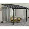 Rojaplast BRUCE F pergola - ŠEDÝ - kartón - hliník - 1,2 – 2 mm - 8 x 4 cm - znova - sivá - čierna - Šesťdesiat kilogramov - 305 centimetrov - štyristo tridsaťšesť centimetrov - 240/285 cm - 307 × 68