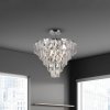 Eko-Light Stropné svietidlo Chelsea kovové chrómové farebné sklenené kryštály Ø 50 cm - ML8811