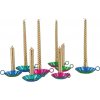 daan kromhout Set 4ks zlatá metalická úzka krútená sviečka Twist gold - Ø 2*30cm - daan kromhout