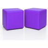 Sedací vak taburetka kocka fialová EMI