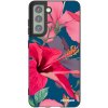 Picasee silikónový čierny obal pre Samsung Galaxy S21 FE 5G - Hibiscus