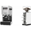 Gaggia New Classic E24, stainless steel + Eureka Mignon Libra, CR white