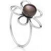 Prsteň s perlou Bunga Sterlingové striebro (925) Tmavá 56