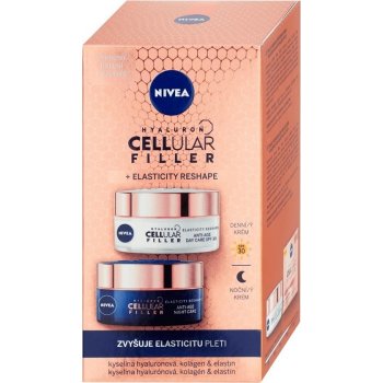 Nivea Hyaluron Cellular Filler Hyaluron Cellular Filler remodelačný denný krém SPF 30 50 ml + Hyaluron Cellular Filler remodelačný nočný krém 50 ml darčeková sada