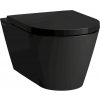 Laufen Kartell wc misa závesné bez oplachovacieho kruhu čierna matná H8203377160001