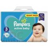 PAMPERS active baby Giant Pack 3 Midi, 6-10 kg, 90 ks