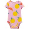 CARTERS CARTER'S Body krátky rukáv Purple Lemon dievča