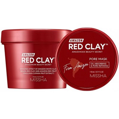 Missha Amazon Red Clay™ Pore Mask čistiaca maska s červeným ílom 110 ml