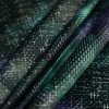 Zamatová závesovina čierna, fialovo-smaragdový vzor, ​​š.280