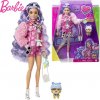 Barbie Extra s vlnitými fialovými vlasy