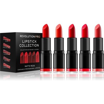 Revolution PRO Lipstick Collection sada rúžov odtieň Matte Reds 5 ks