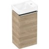 Hansgrohe Xelu Q - Skrinka s umývadielkom, 63x34x27 cm, 1 dvierka, pánty vpravo, prírodný dub/chróm 54367000
