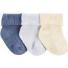 Carter's Ponožky Blue Ribbed chlapec LBB 3 ks