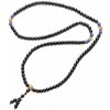 Nefertitis Japa Mala náhrdelník z korálok čierneho achátu NF13145 - cca 60 cm