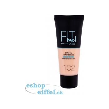 Maybelline Zjednocujúci make-up s matujúcim efektom Fit Me! Matte & Poreless Make-Up 102 Fair Ivory 30 ml