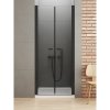 New Trendy D-0215A NEW SOLEO BLACK dvojkrídlové sprchové dvere do niky 90 cm čierna