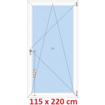 Soft Plastové okno 115x220 cm, otváravé a sklopné